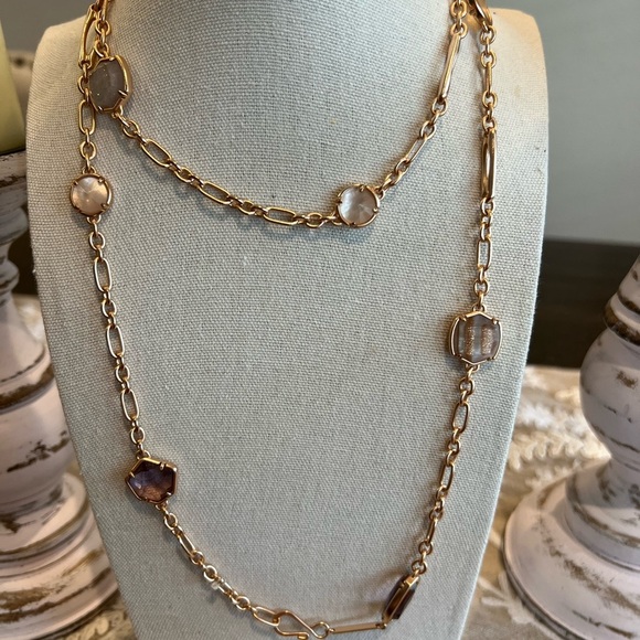 Kendra Scott Natalia Rose Gold Necklace - Picture 3 of 11